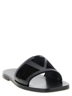 Valentino Garavani Black Calfskin Slides Valentino Garavani