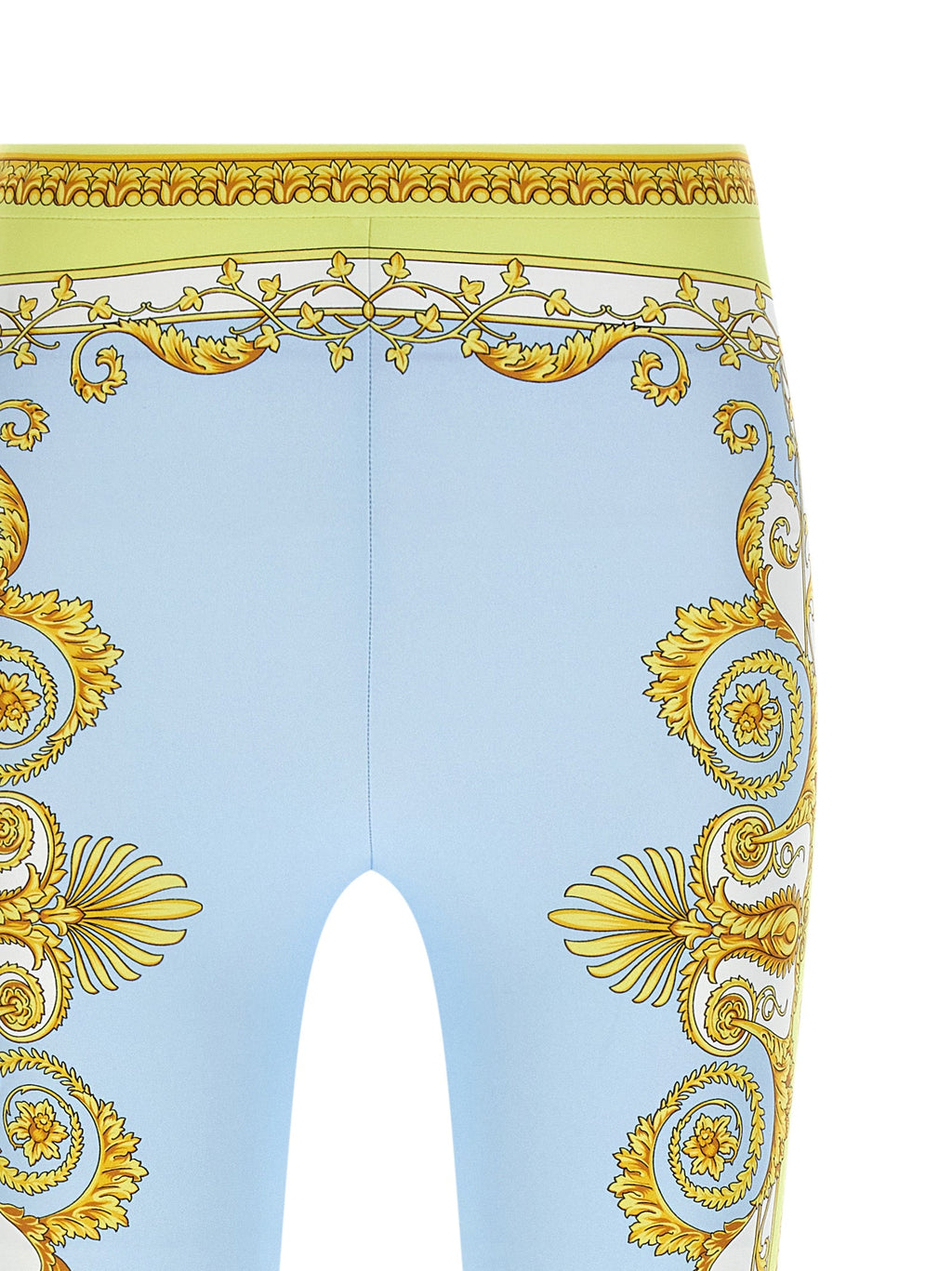 Versace Blue Nylon Leggings Versace