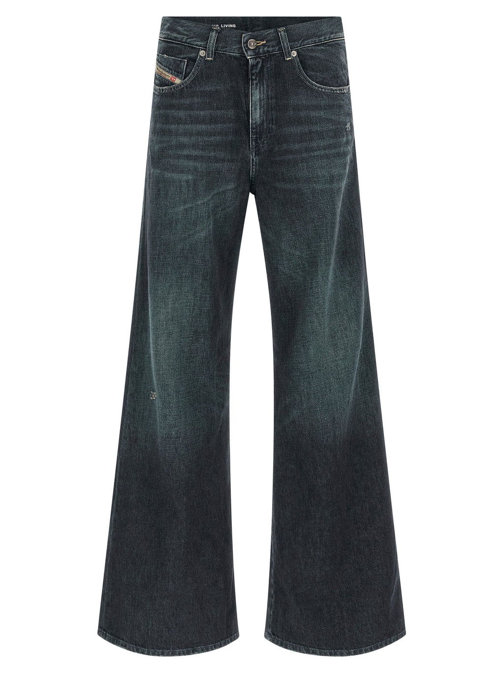 Diesel Blue Cotton Flared Jeans Diesel