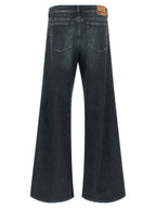 Diesel Blue Cotton Flared Jeans Diesel