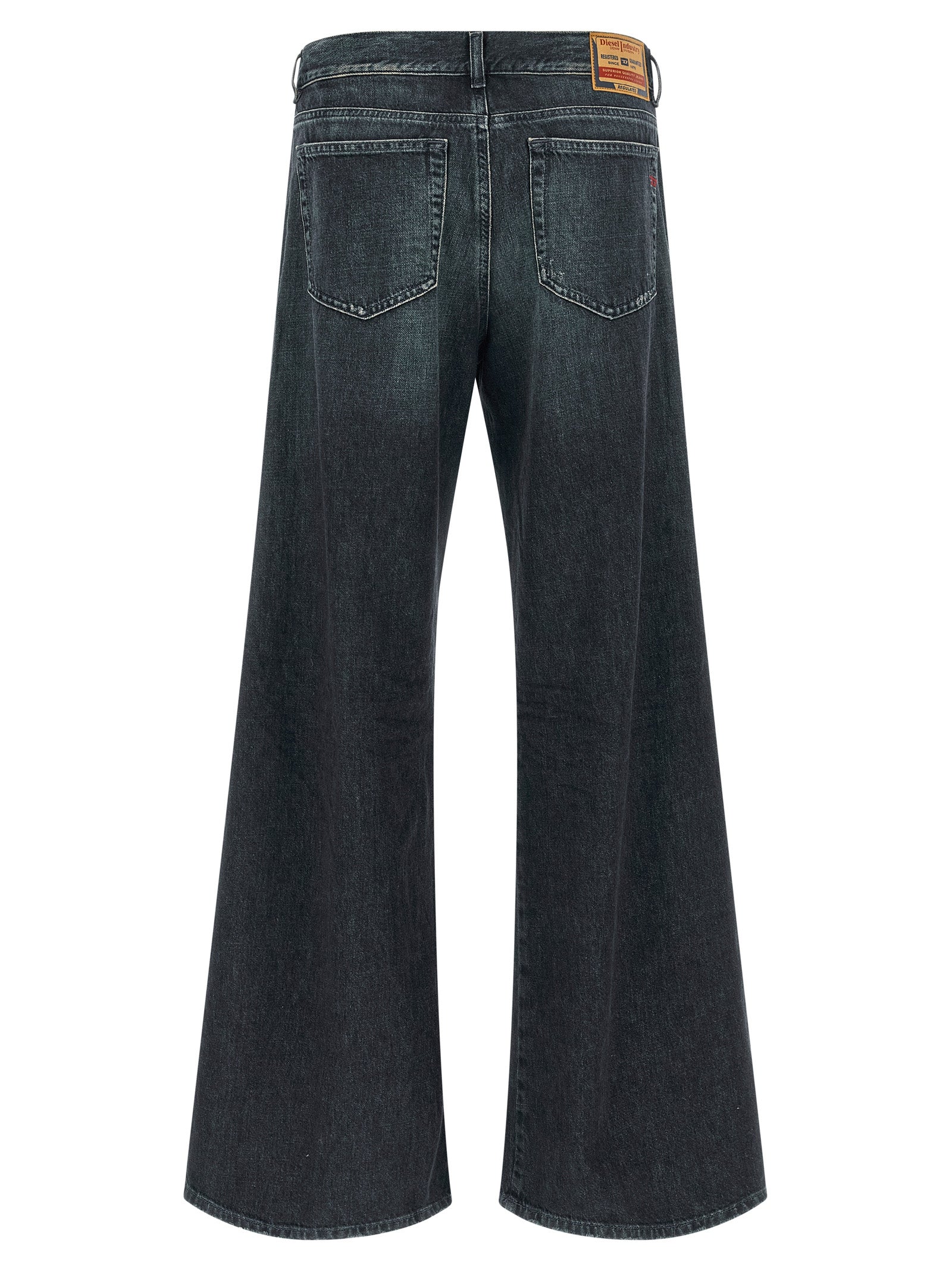 Diesel Blue Cotton Flared Jeans Diesel
