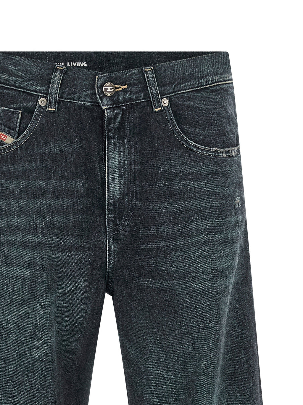 Diesel Blue Cotton Flared Jeans Diesel