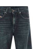 Diesel Blue Cotton Flared Jeans Diesel