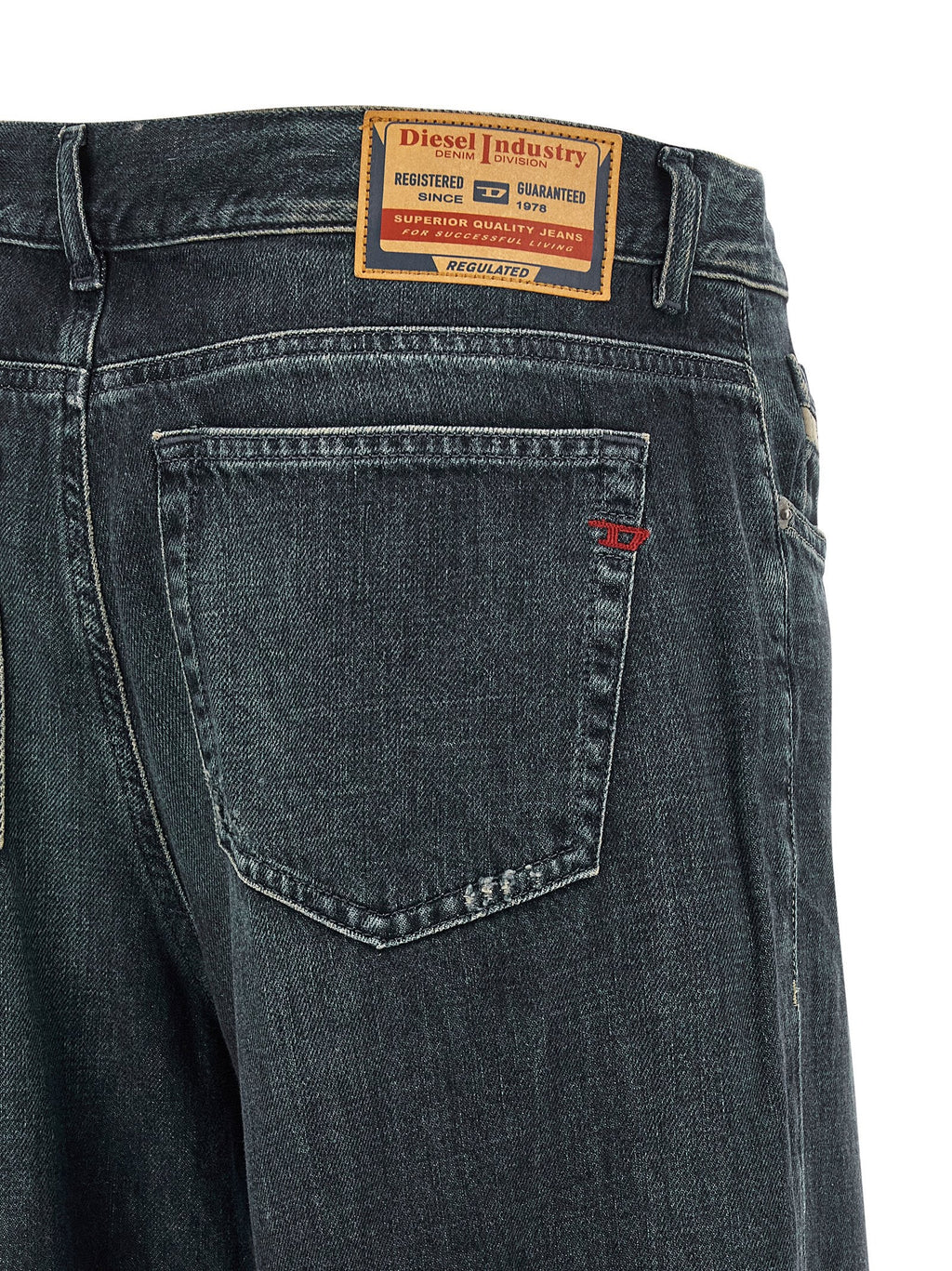 Diesel Blue Cotton Flared Jeans Diesel