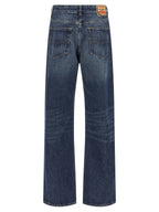 Diesel Blue Cotton Straight-Leg Jeans Diesel