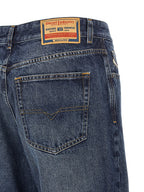 Diesel Blue Cotton Straight-Leg Jeans Diesel