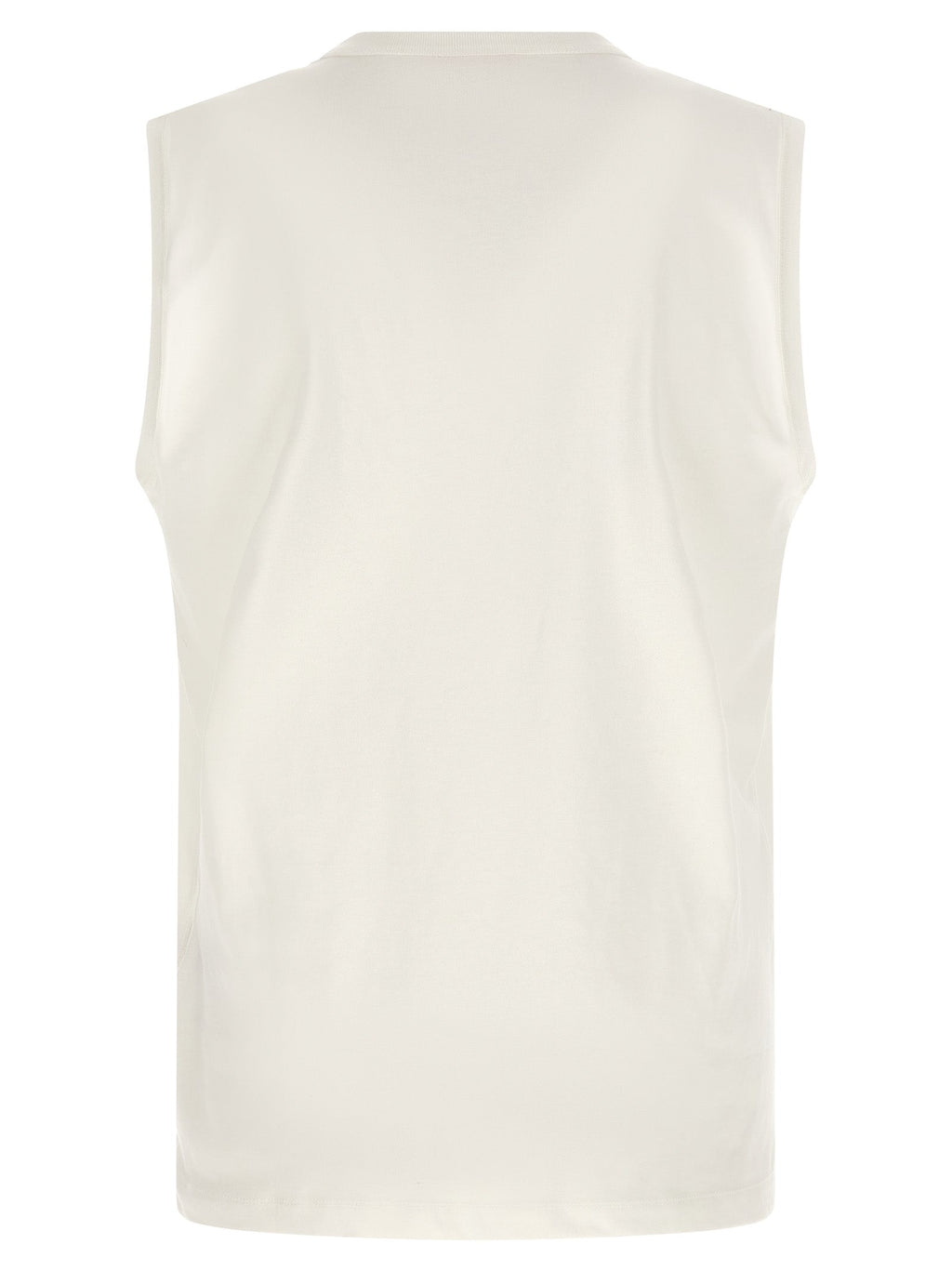 Diesel White Cotton Sleeveles T-Shirt Diesel