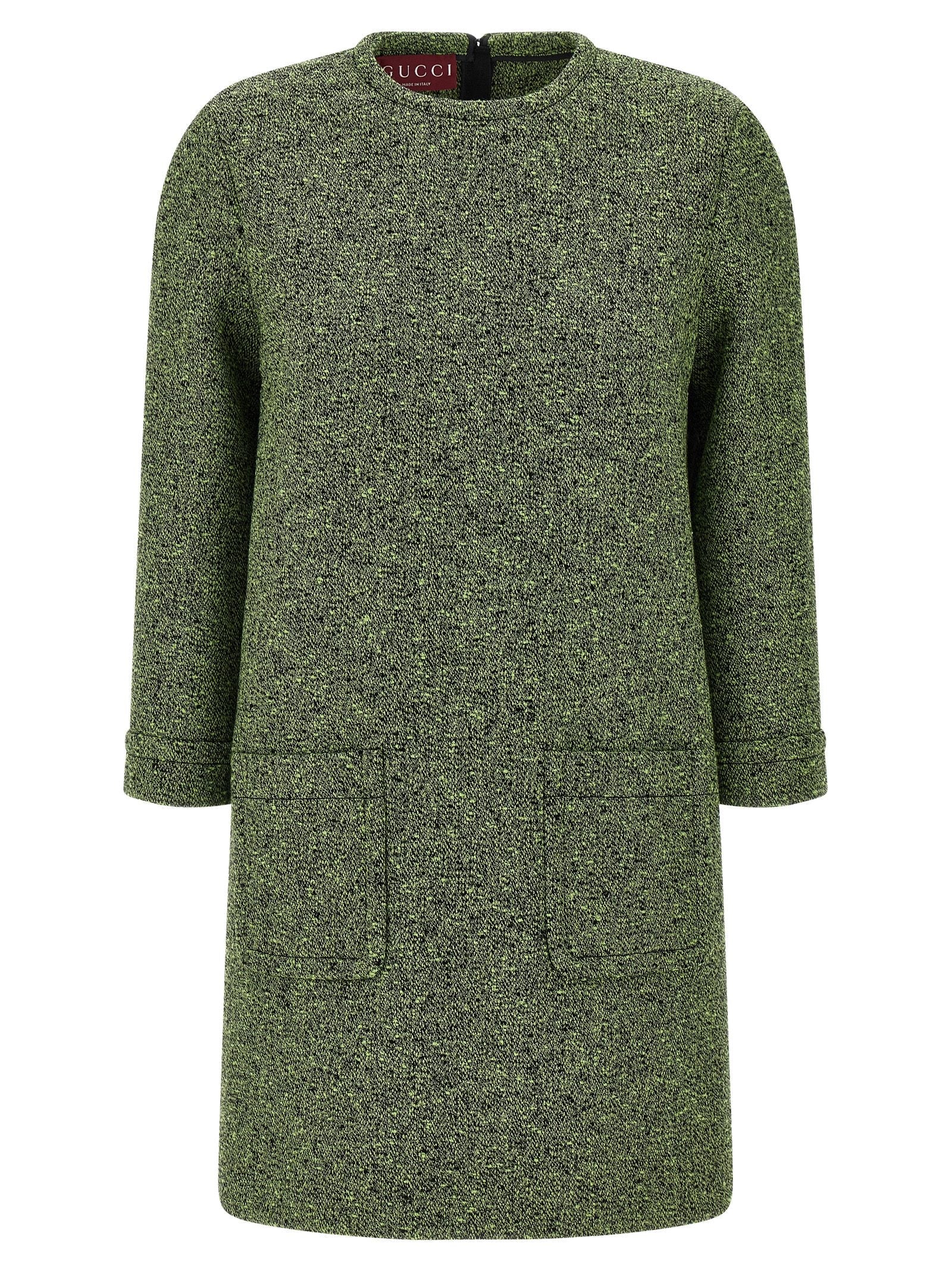 Gucci Bicolor Cotton Short Dress Gucci