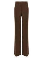 Gucci Brown Polyester Dress Pants Gucci