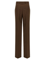Gucci Brown Polyester Dress Pants Gucci