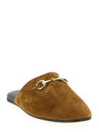 Gucci Brown Calfskin Mules Gucci