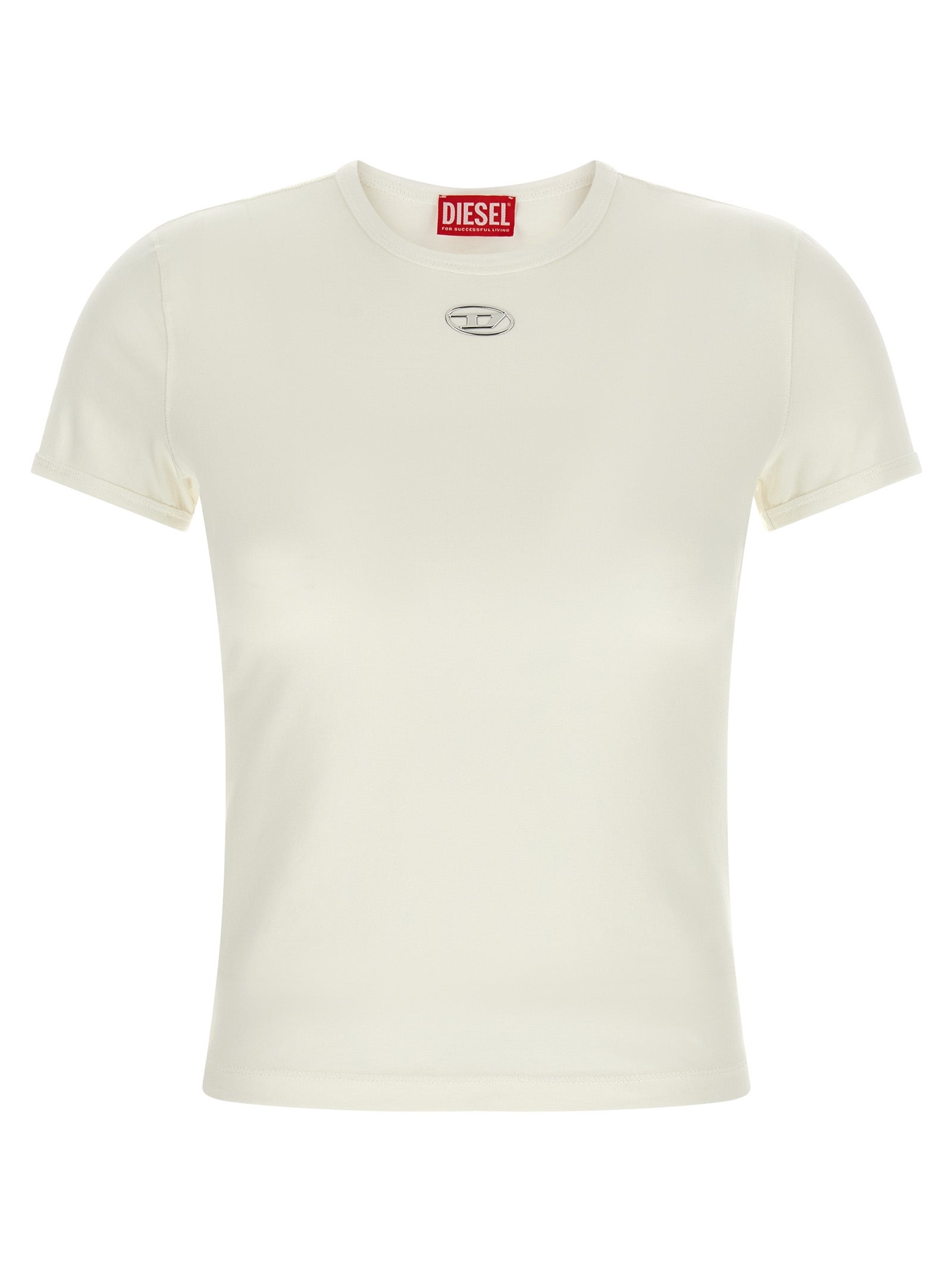 Diesel White Cotton T-Shirt Diesel