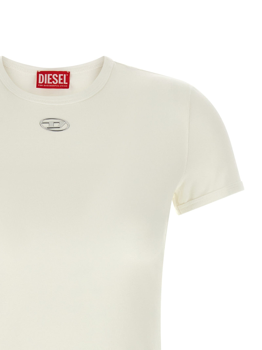 Diesel White Cotton T-Shirt Diesel