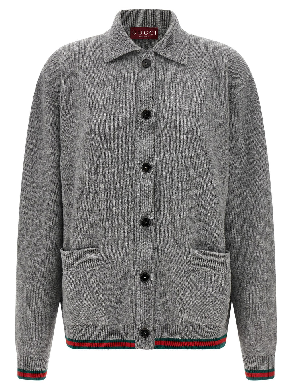 Gucci Gray Wool Cardigan Gucci