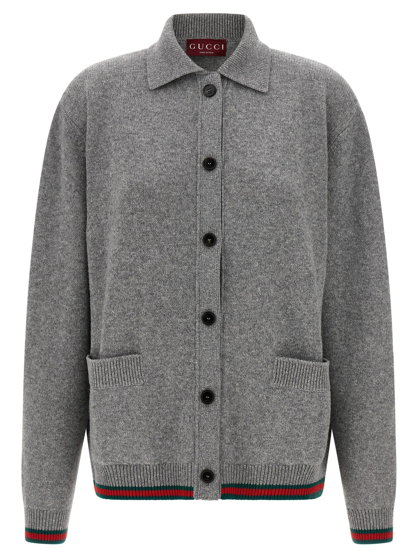 Gucci Gray Wool Cardigan Gucci
