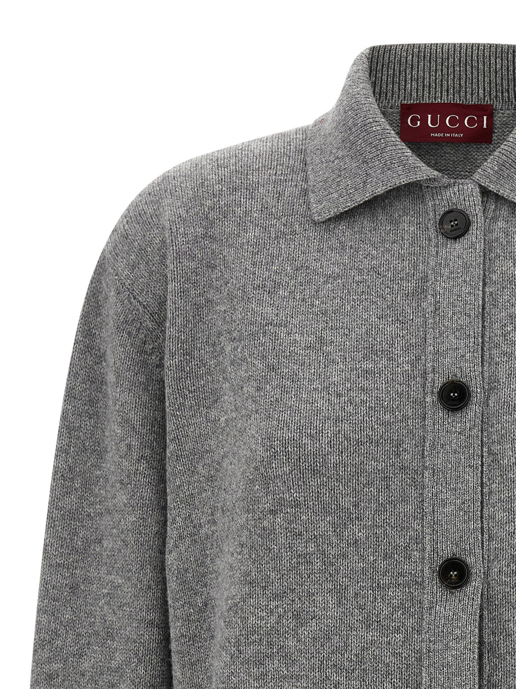 Gucci Gray Wool Cardigan Gucci