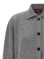 Gucci Gray Wool Cardigan Gucci