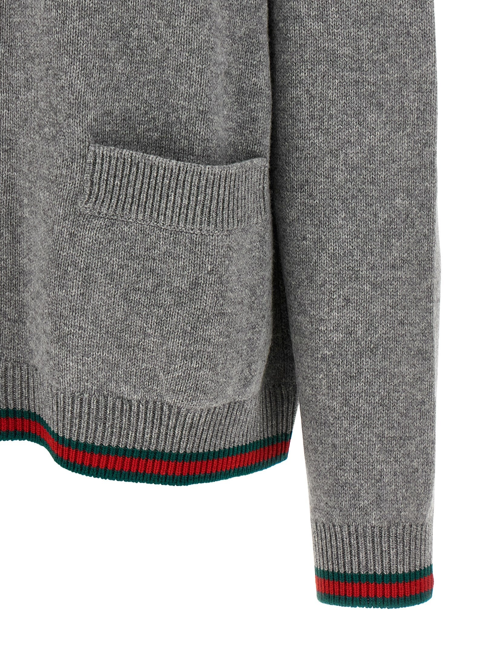 Gucci Gray Wool Cardigan Gucci