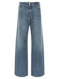 Versace Blue Cotton Boyfriend Jeans Versace