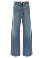 Versace Blue Cotton Boyfriend Jeans Versace