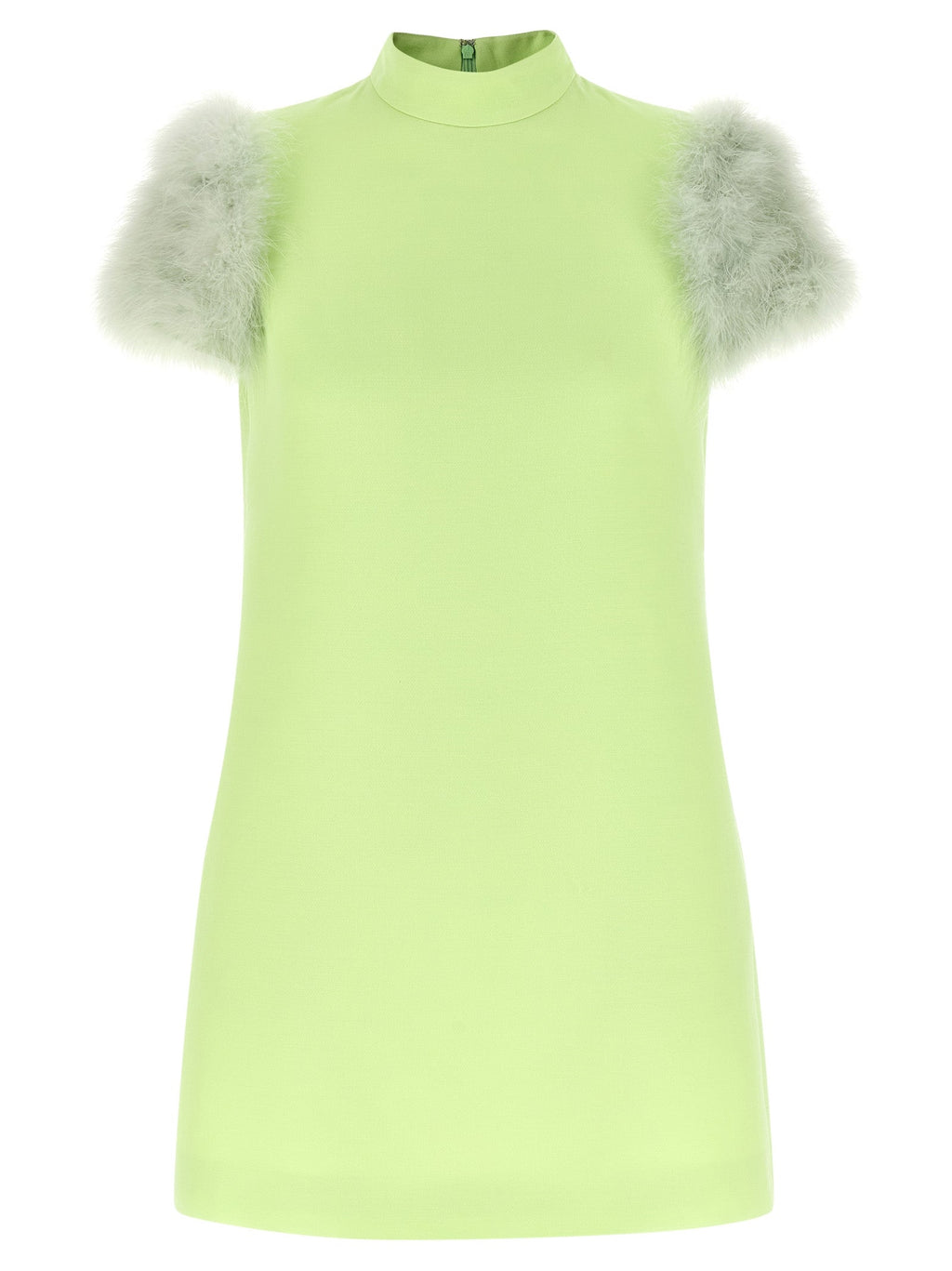 Valentino Garavani Bicolor Virgin Wool Short Dress Valentino Garavani