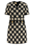 Valentino Garavani Bicolor Cotton Short Dress Valentino Garavani