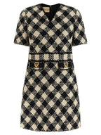 Valentino Garavani Bicolor Cotton Short Dress Valentino Garavani