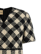 Valentino Garavani Bicolor Cotton Short Dress Valentino Garavani