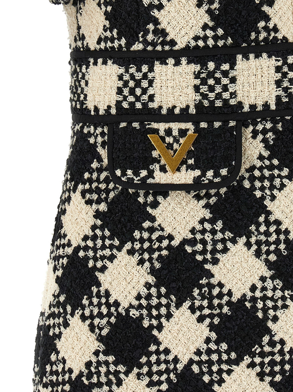 Valentino Garavani Bicolor Cotton Short Dress Valentino Garavani