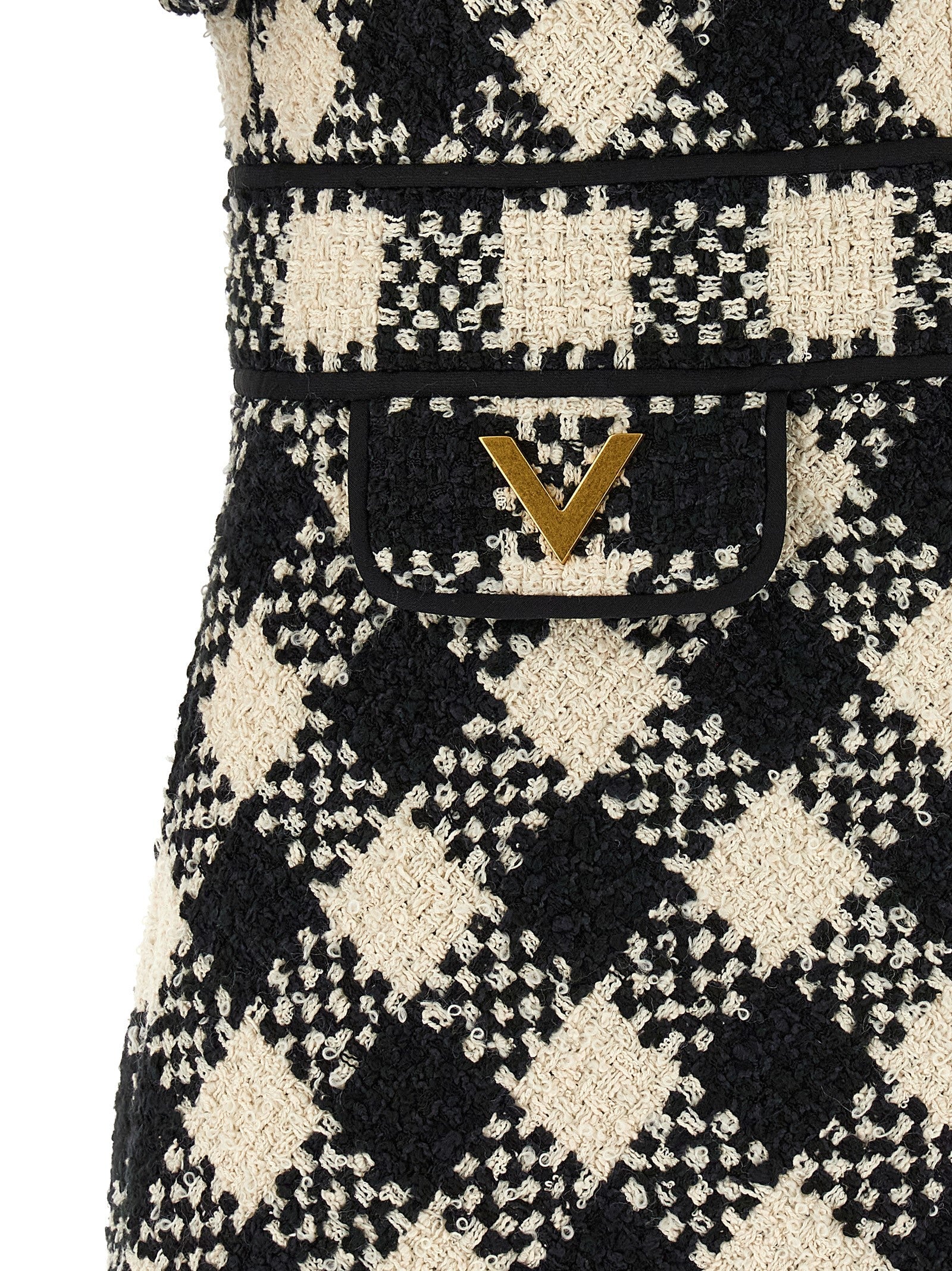 Valentino Garavani Bicolor Cotton Short Dress Valentino Garavani