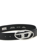 Diesel Black Leather Regular Belt Diesel