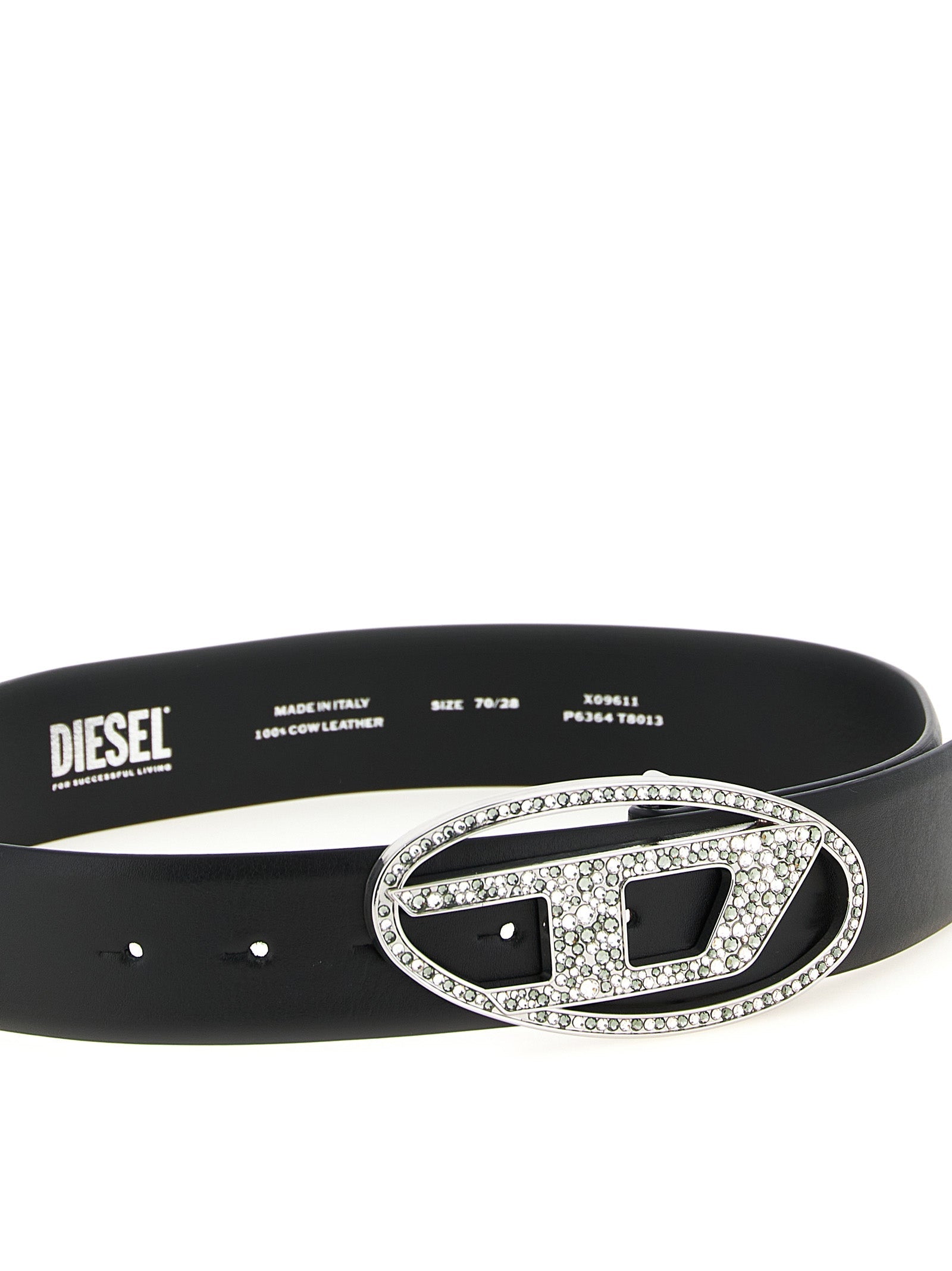 Diesel Black Leather Regular Belt Diesel