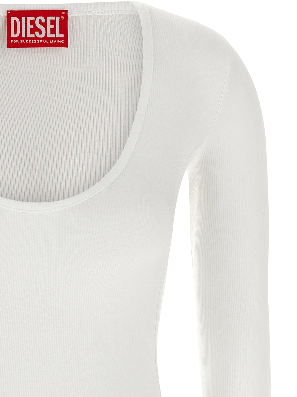 Diesel White Viscose Bodysuit Diesel