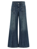 Diesel Blue Cotton Flared Jeans Diesel
