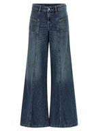 Diesel Blue Cotton Flared Jeans Diesel