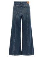 Diesel Blue Cotton Flared Jeans Diesel
