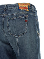 Diesel Blue Cotton Flared Jeans Diesel