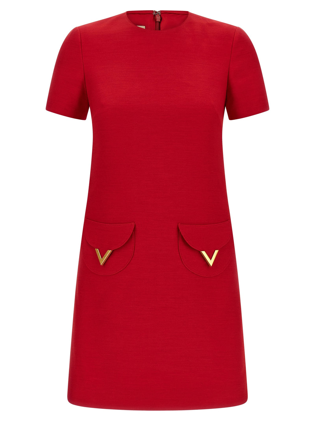 Valentino Garavani Multicolor Virgin Wool Short Dress Valentino Garavani