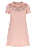 Valentino Garavani Multicolor Virgin Wool Short Dress Valentino Garavani