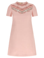 Valentino Garavani Multicolor Virgin Wool Short Dress Valentino Garavani