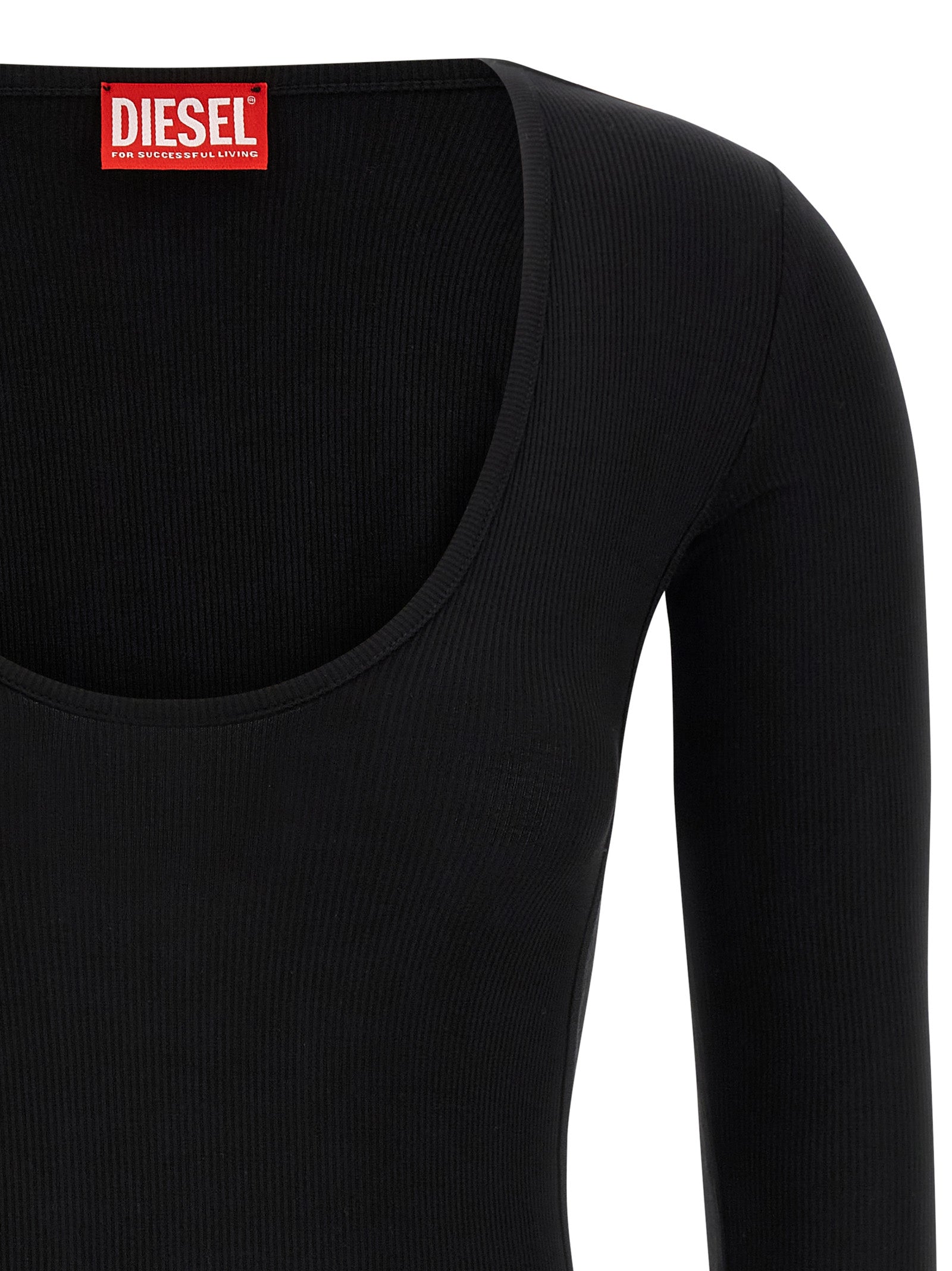Diesel Black Viscose Bodysuit Diesel