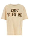 Valentino Garavani Beige Cotton T-Shirt Valentino Garavani