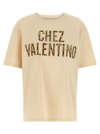 Valentino Garavani Beige Cotton T-Shirt Valentino Garavani
