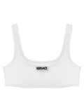 Versace White Cotton Bra Versace