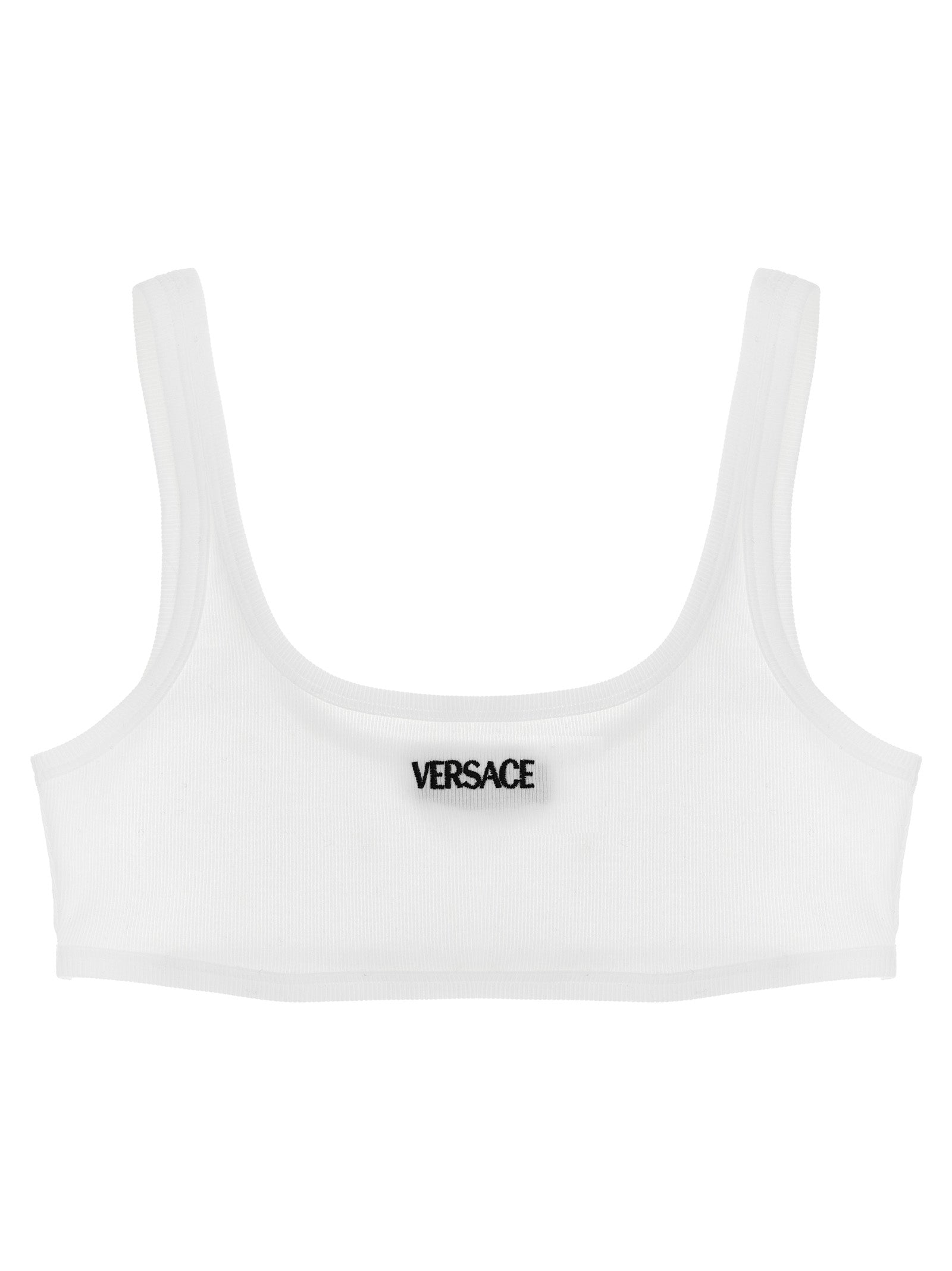 Versace White Cotton Bra Versace