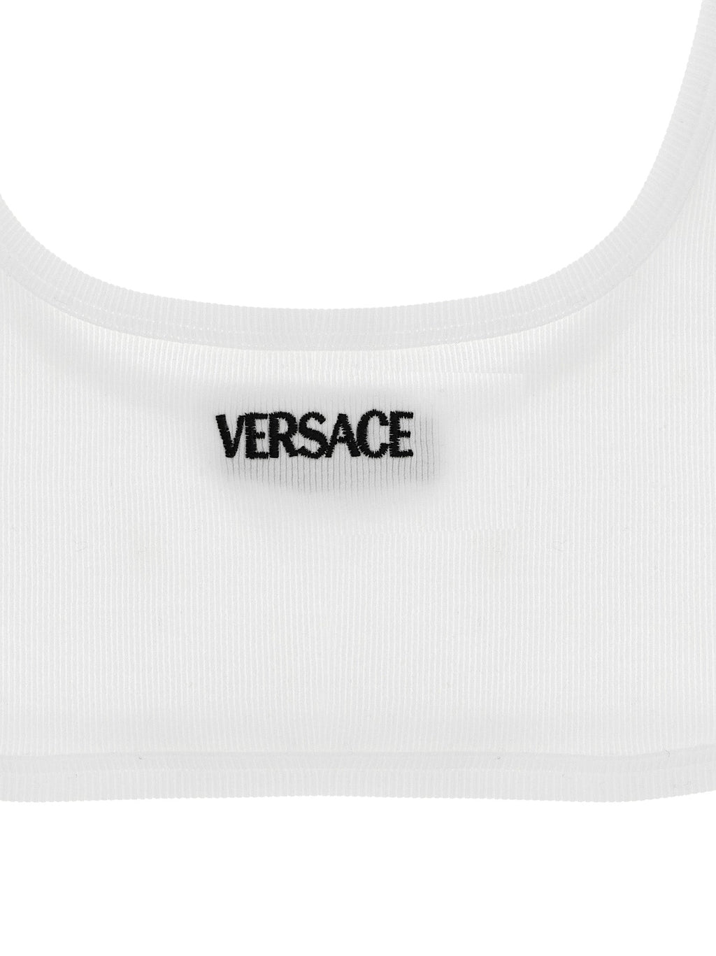 Versace White Cotton Bra Versace