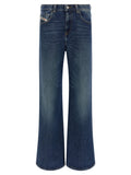 Diesel Blue Cotton Flared Jeans Diesel