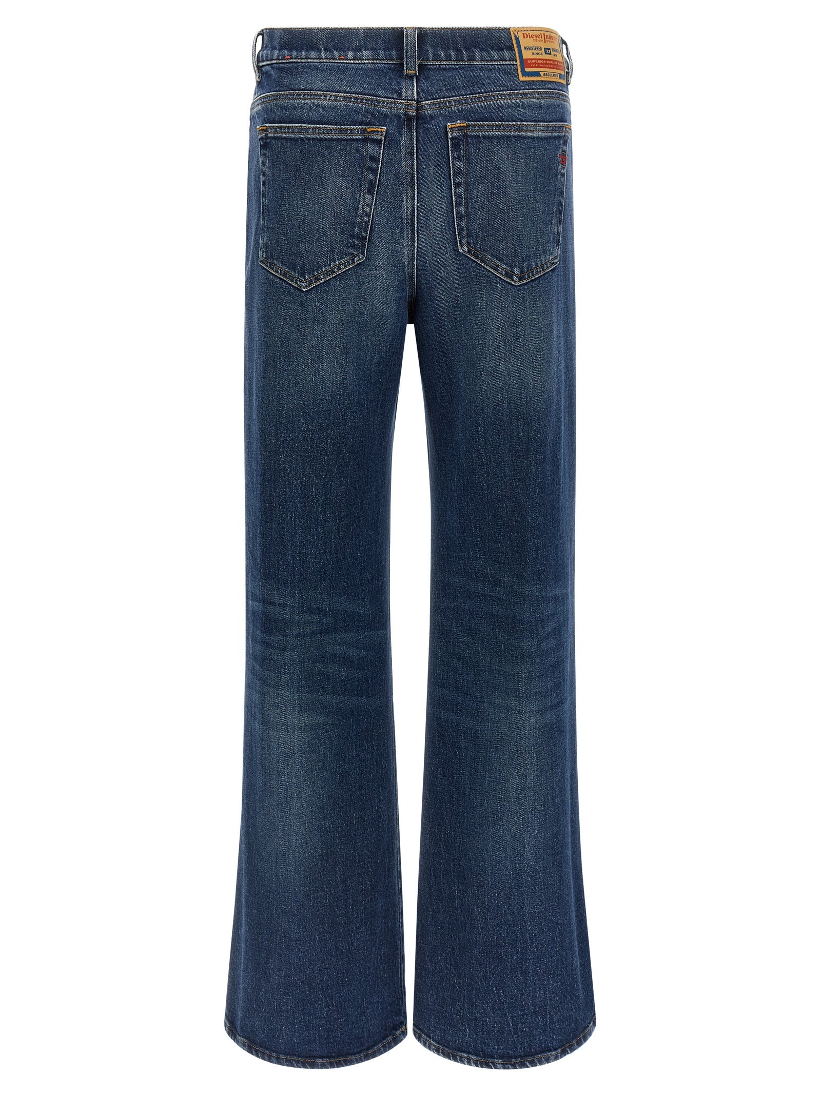 Diesel Blue Cotton Flared Jeans Diesel