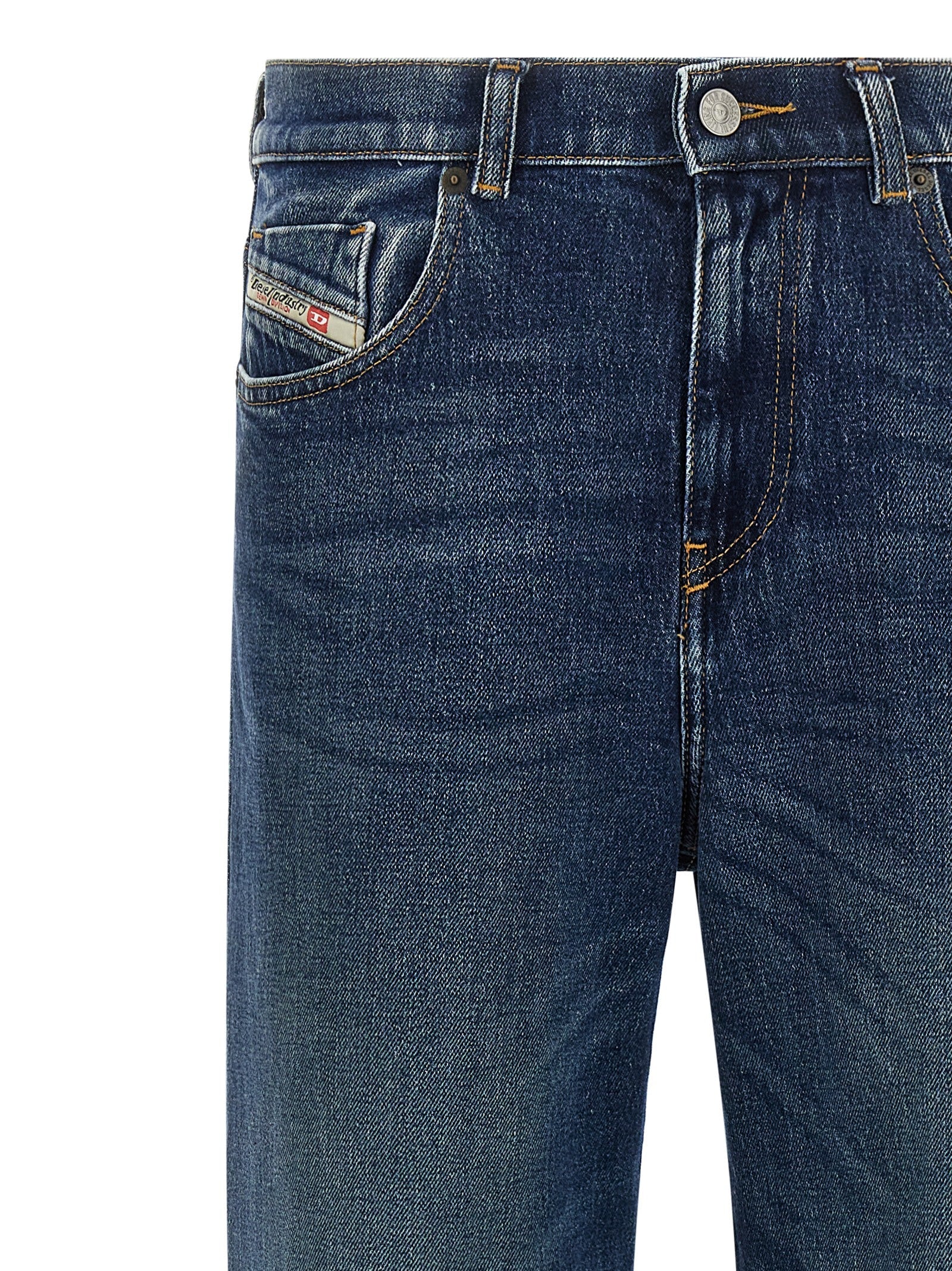Diesel Blue Cotton Flared Jeans Diesel