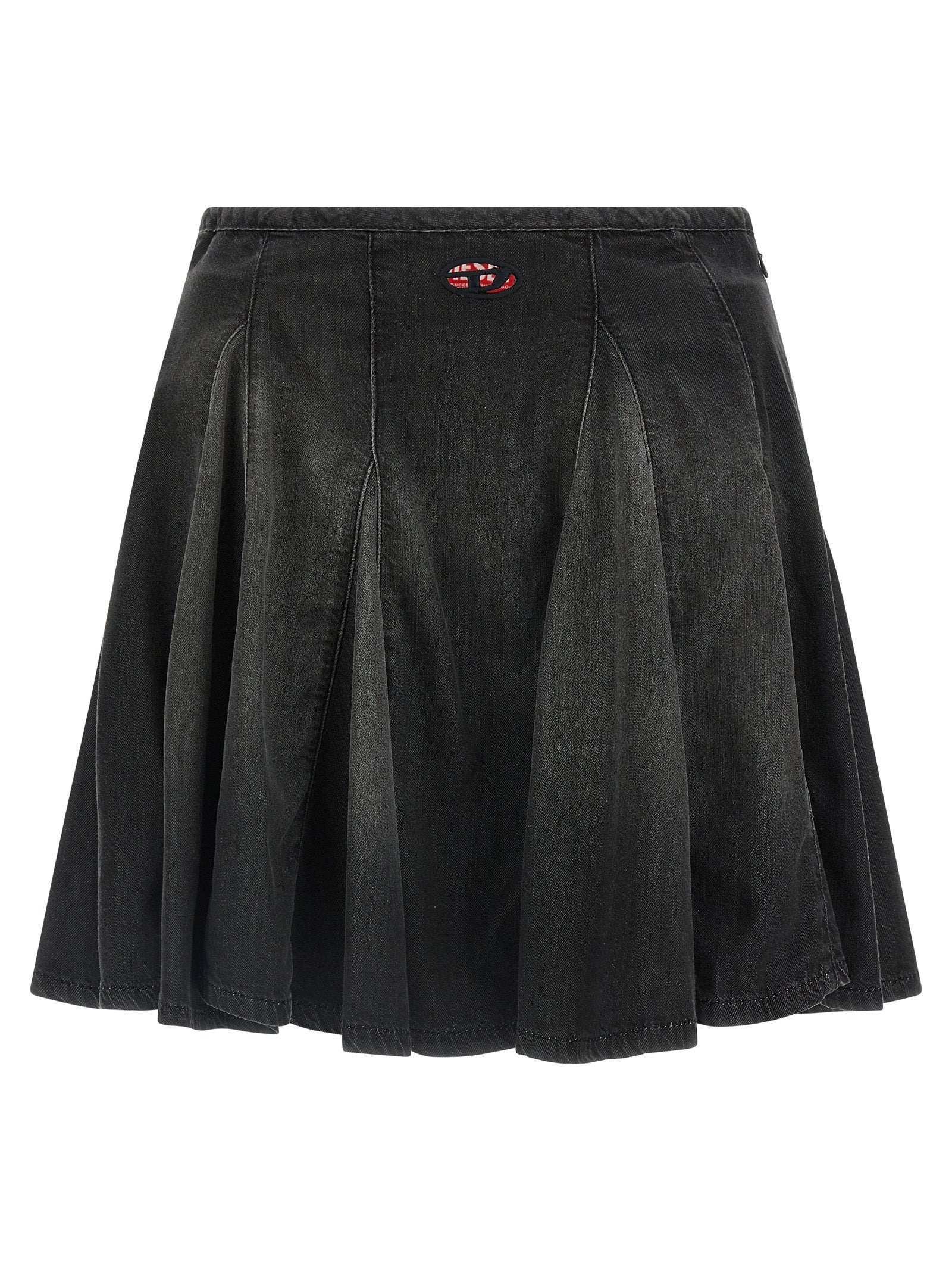 Diesel Black Cotton Long Skirt Diesel